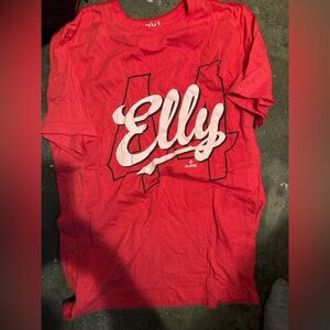 Red Shirt with Graphic Print